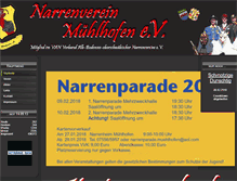 Tablet Screenshot of narrenverein-muehlhofen.de